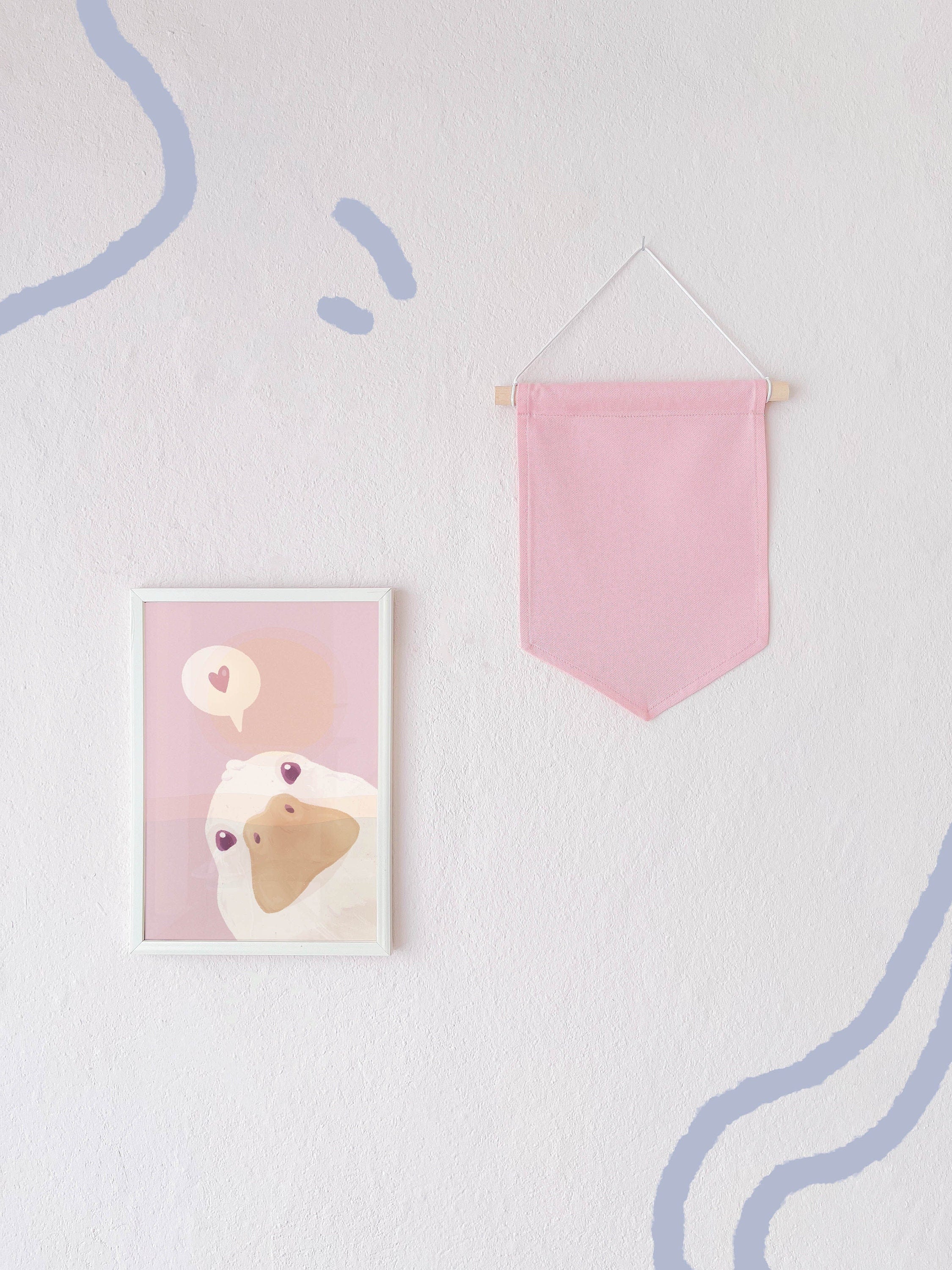 miamouz-pin-banner-fahne-gro-21x30cm-hellrosa-baumwolle image 1