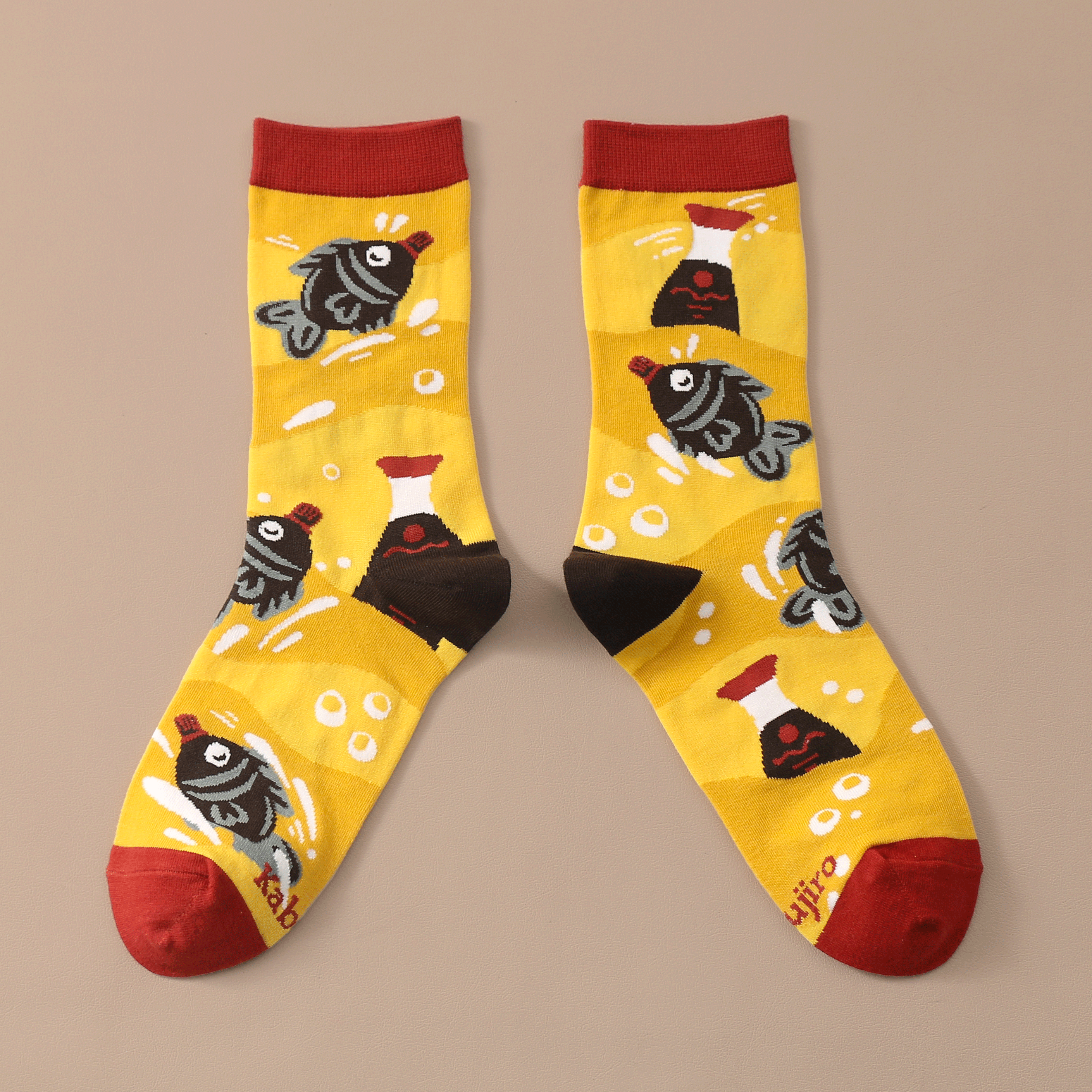 kabujiro-socks-soy-sauce-fish-baumwoll-socken-eu-37-43 image 2