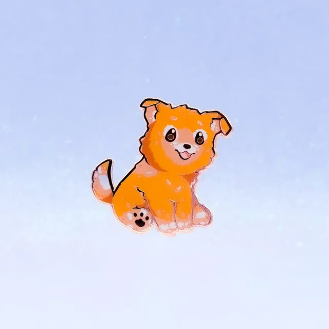 miamouz-carolina-dog-emaille-pin-rot-normal image 1