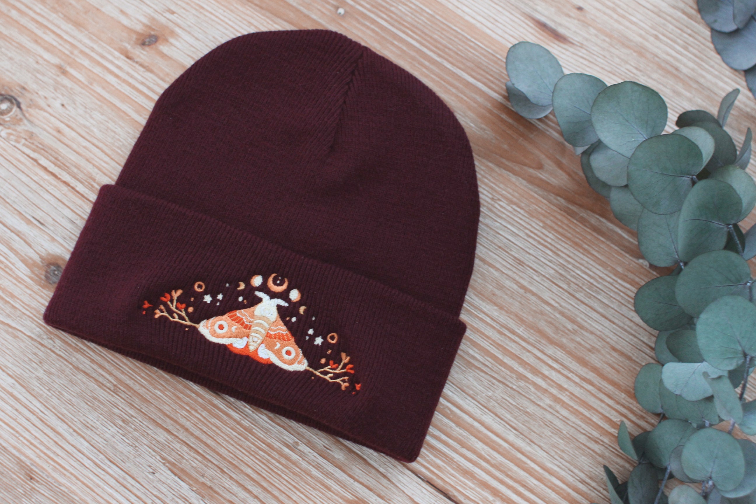 miamouz-beanies-moon-moth-winter-beanie-m-tze-dunkelrot image 5