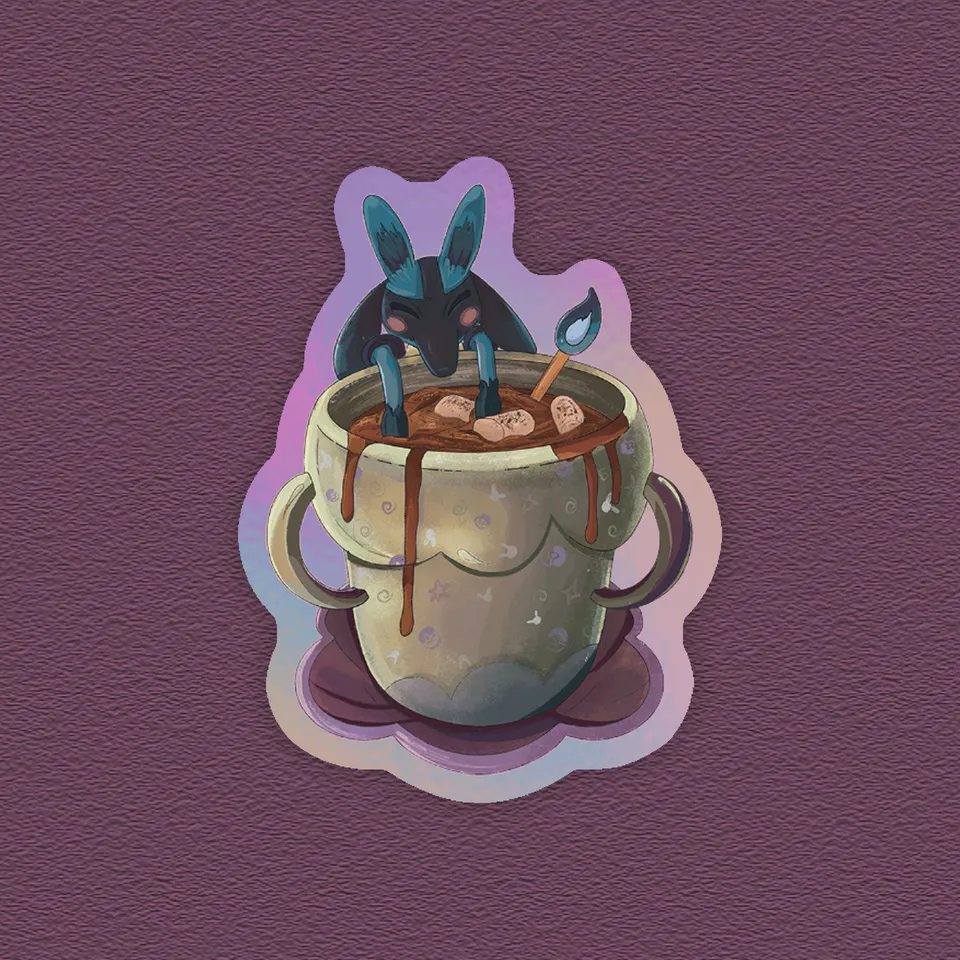 kabujiro-pok-snack-chocolate-sticker-holografisch-38x51mm image 1