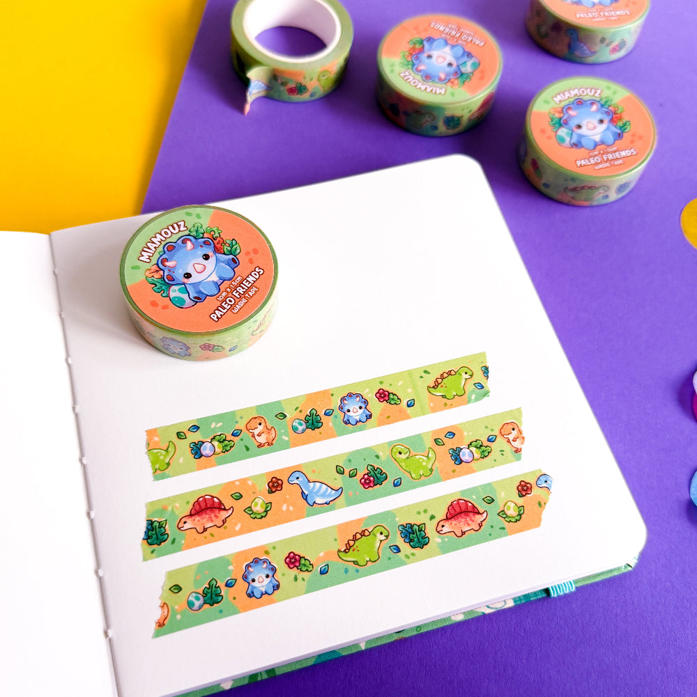 miamouz-paleo-pals-washi-tape-dino-10m-x-15mm-sample image 5