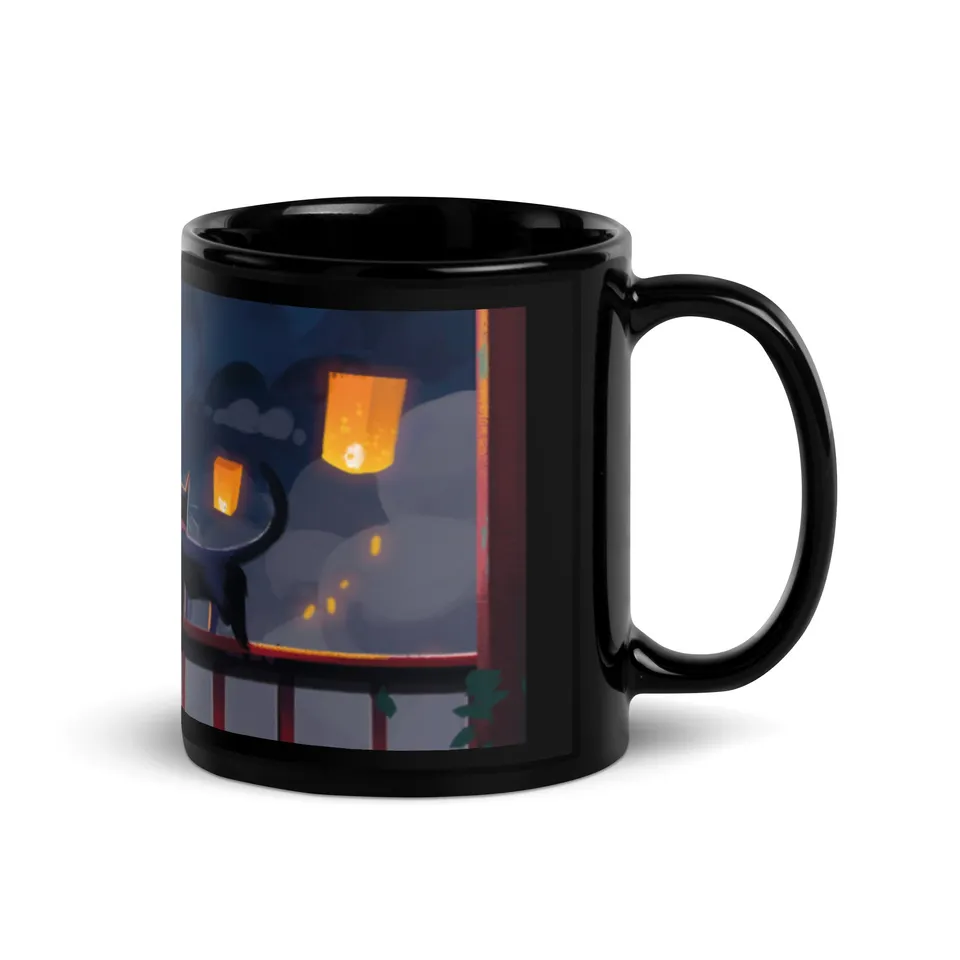 howling-riot-lanterns-tasse-schwarz-keramik-11oz image 1