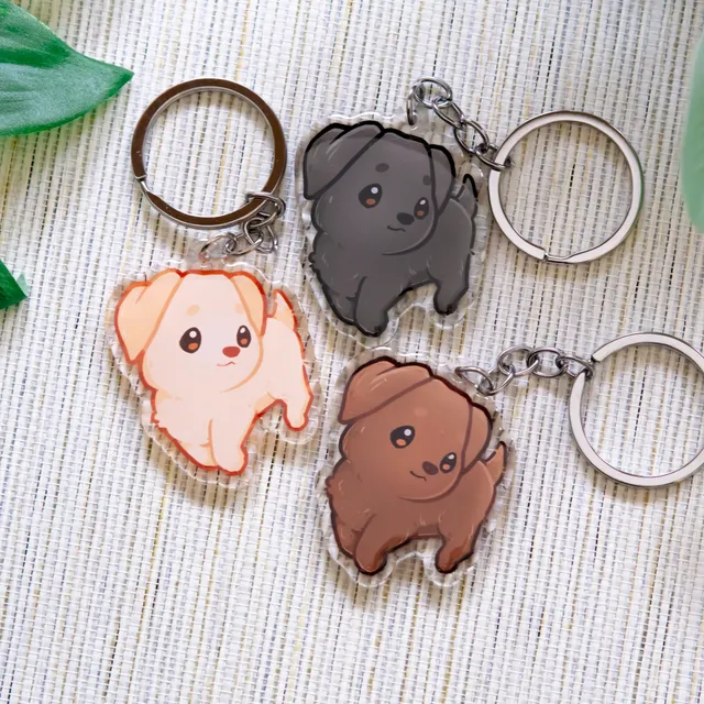 miamouz-labrador-retriever-keychain-acryl-sand-5-cm image 1