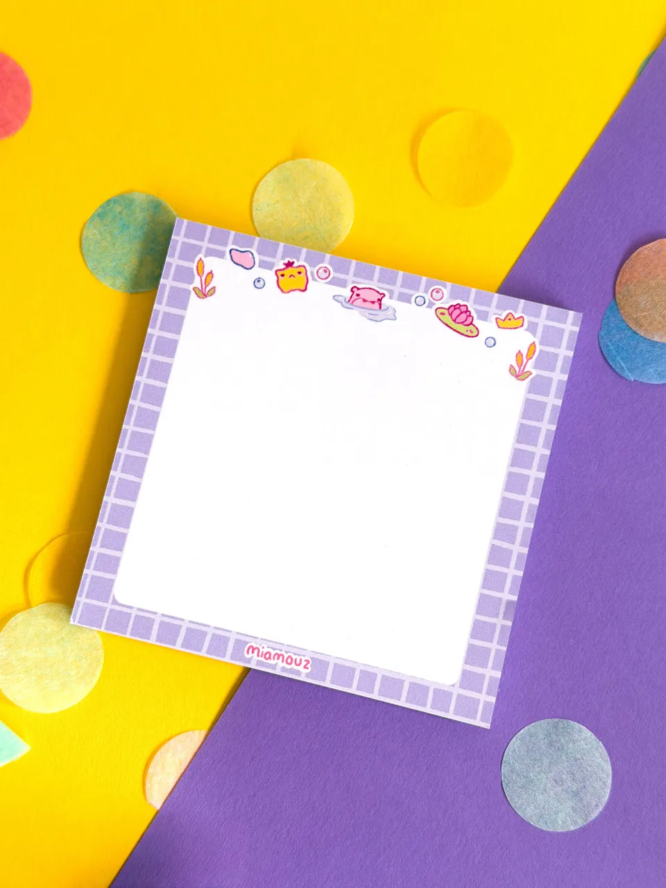 miamouz-notepads-frosch-hippo-notizblock-10x10-cm-pastell image 1