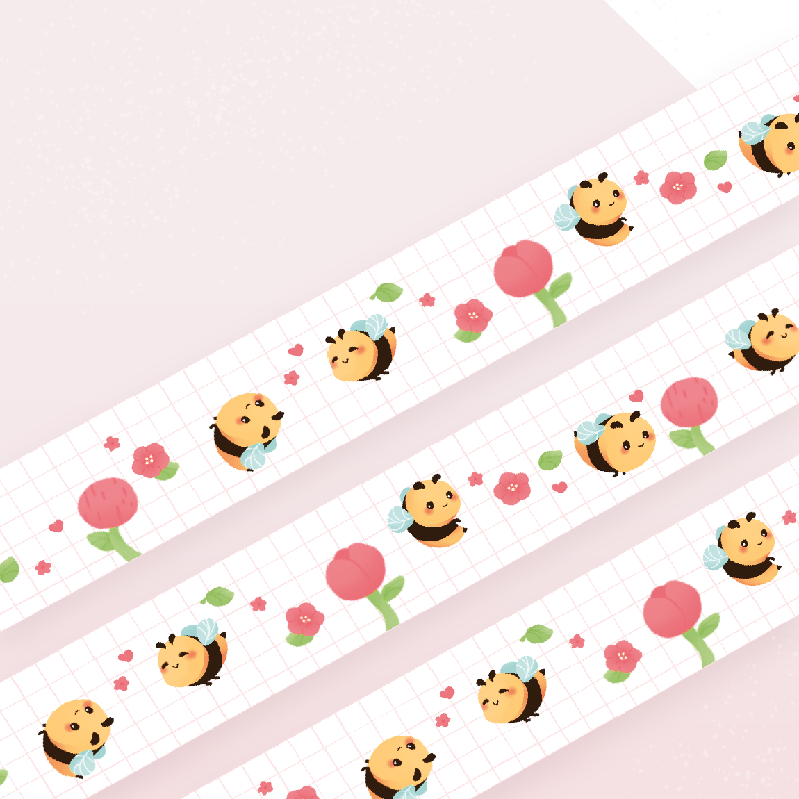 miamouz-washi-tape-bee-happy-deko-klebeband-10m-x-15mm image 5