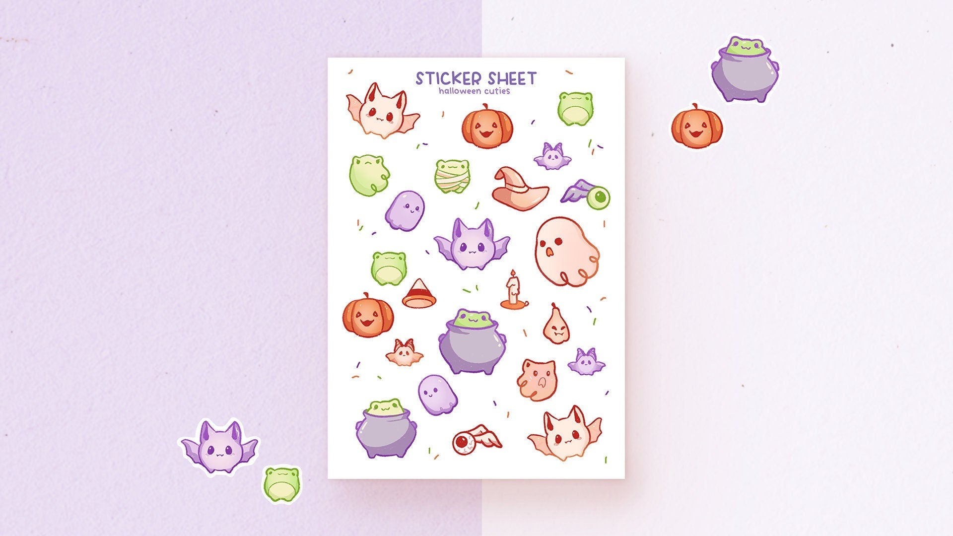 miamouz-halloween-cuties-stickerbogen-a6-matt-24-sticker image 2