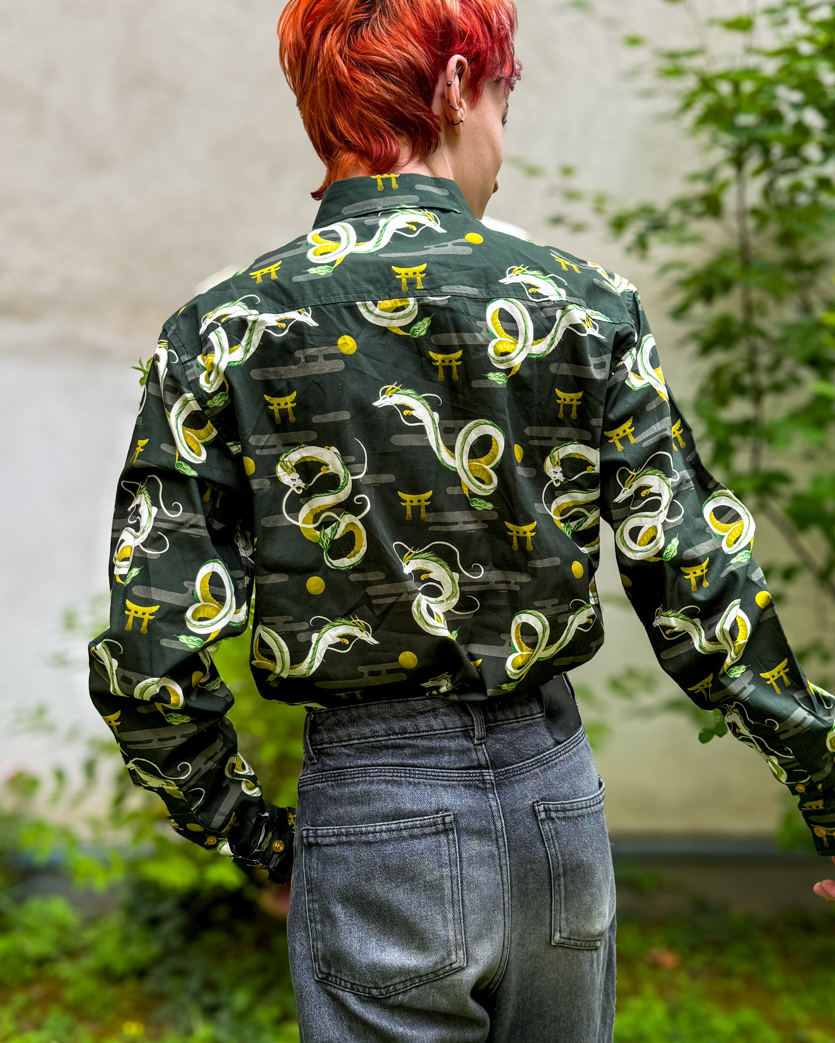 kabujiro-clothing-green-dragon-hemd-baumwolle-unisex image 3