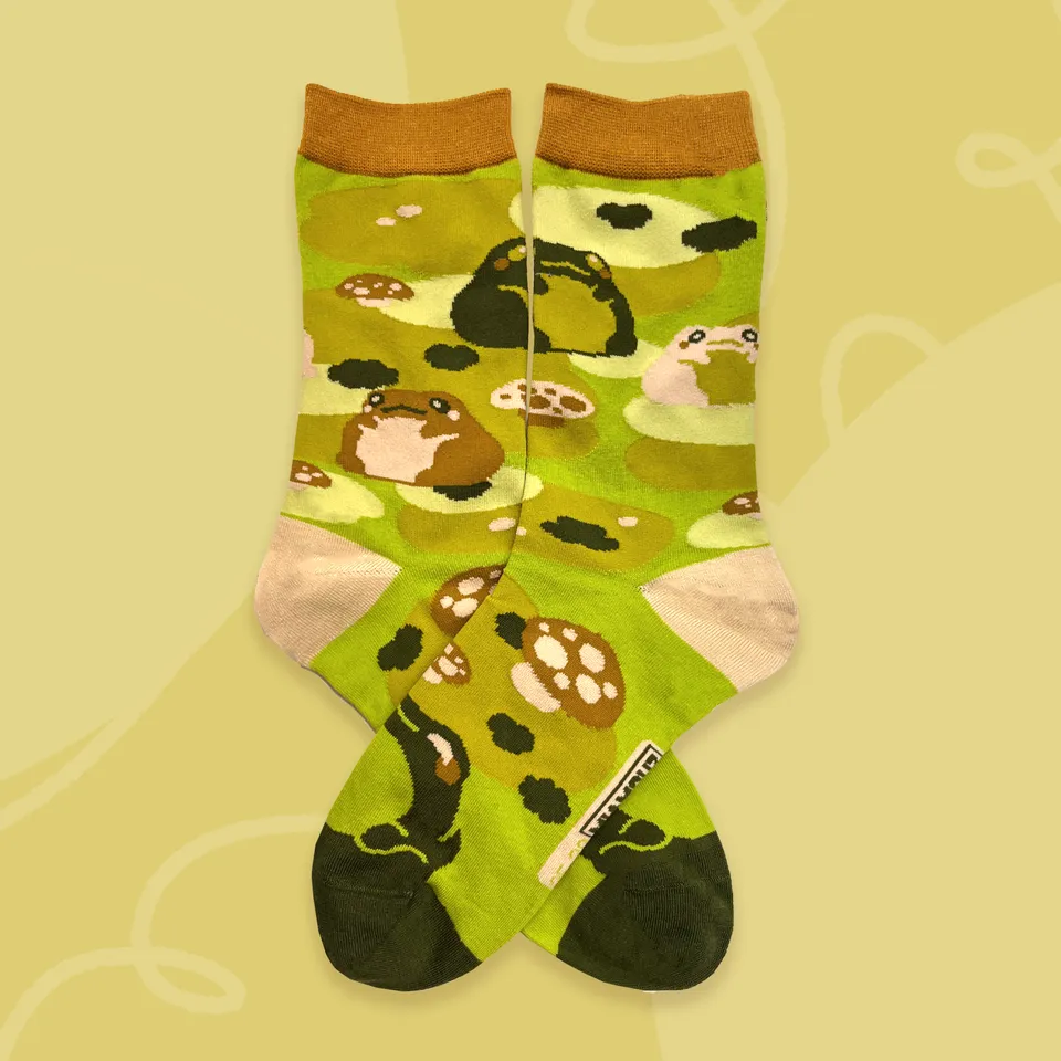 miamouz-moss-frog-socken-eu-35-39-frosch-bunt image 1