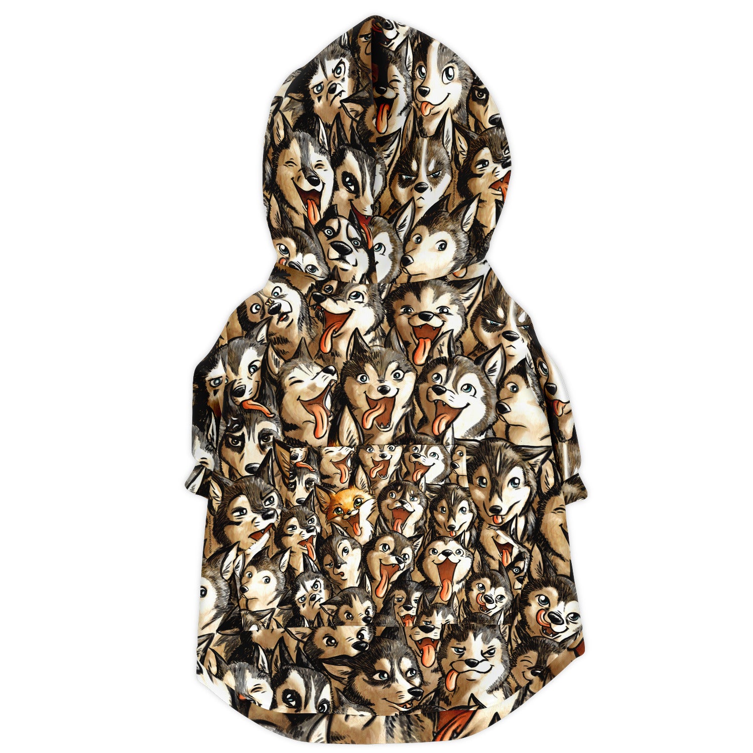 howling-riot-husky-hunde-hoodie-reissverschluss-leckerli-tasche image 2