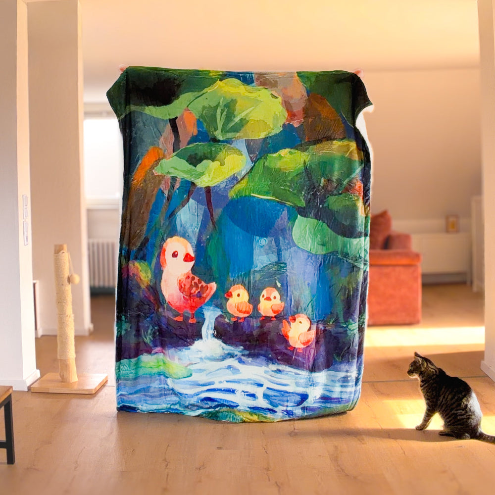 miamouz-duckling-adventure-fleecedecke-150x200-enten image 4