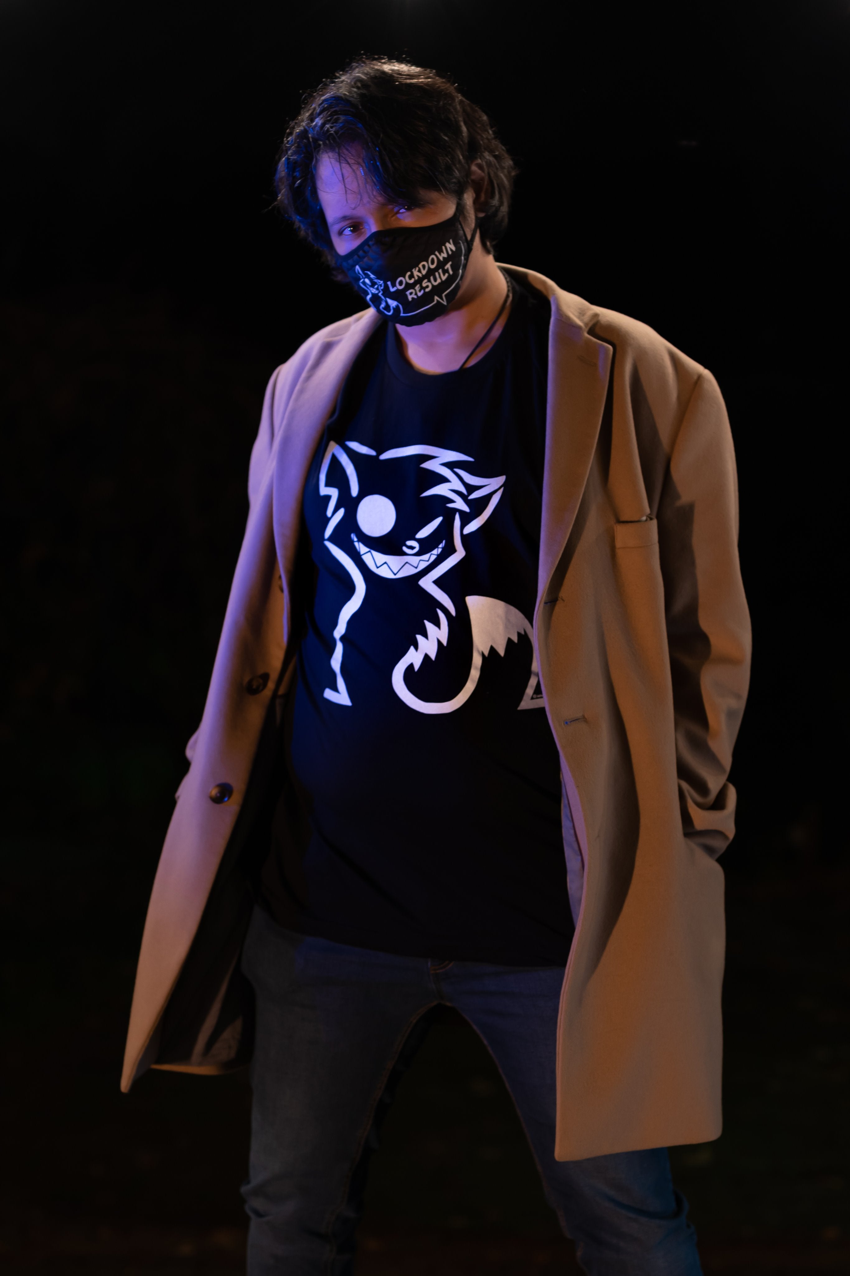 howling-riot-crazy-fox-t-shirt-schwarz-baumwolle-gr-m image 2