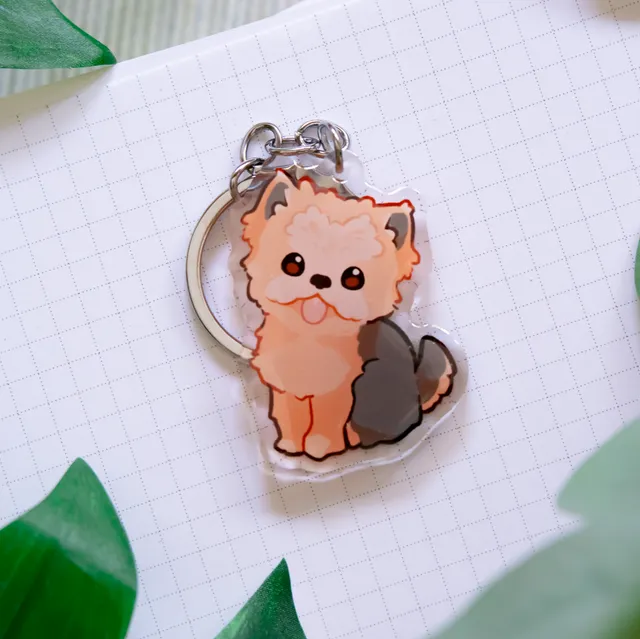 miamouz-keychains-yorkshire-terrier-schl-sselanh-nger-acryl-5-cm image 1