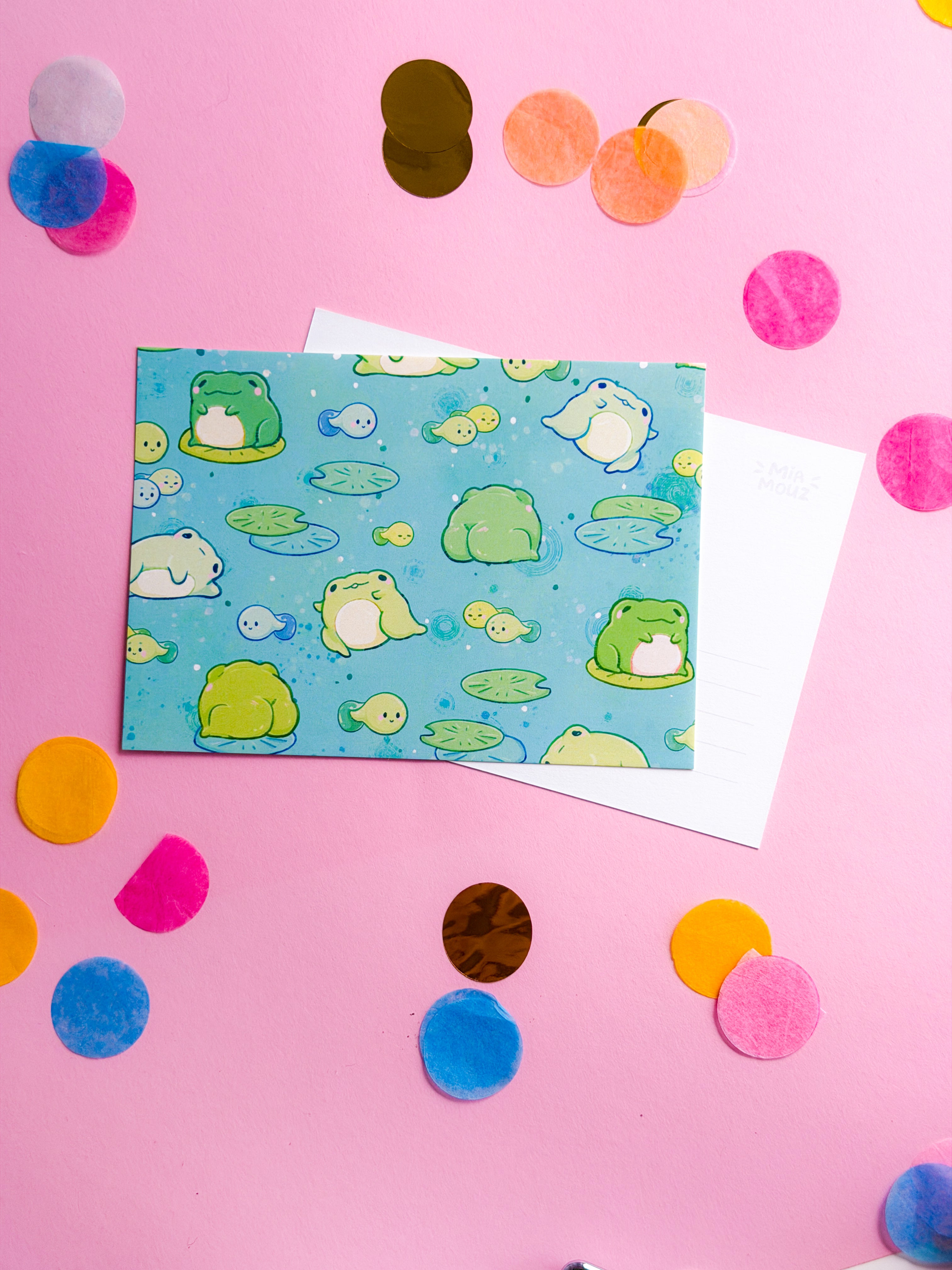 miamouz-froggies-a6-postkarte-frosch-print-gr-n image 2