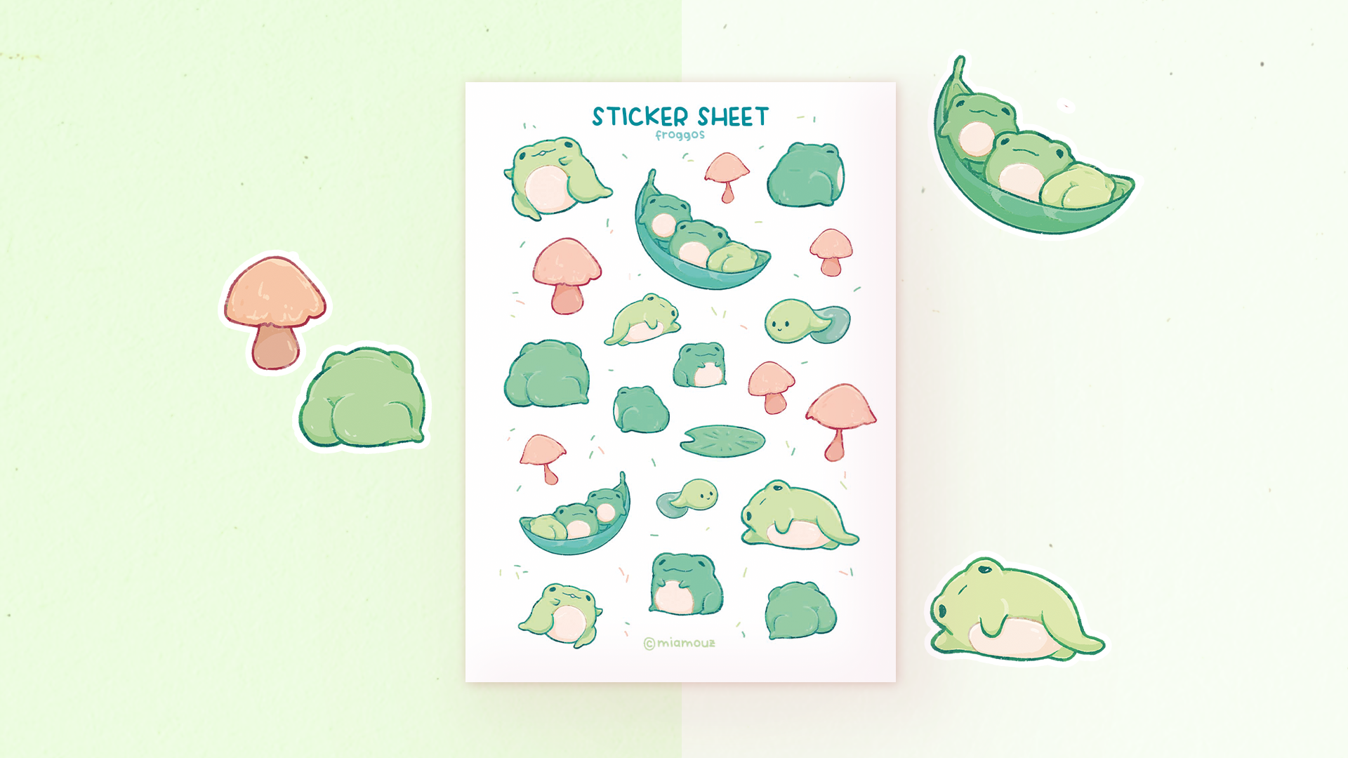 miamouz-froggos-sticker-sheet-a6-matt-21-frosch image 2