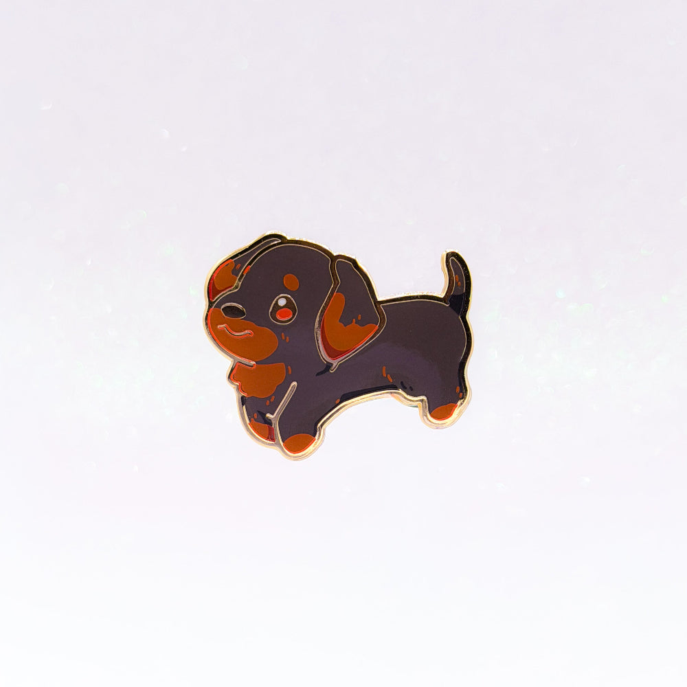 miamouz-dackel-black-tan-emaille-pin-hund image 1