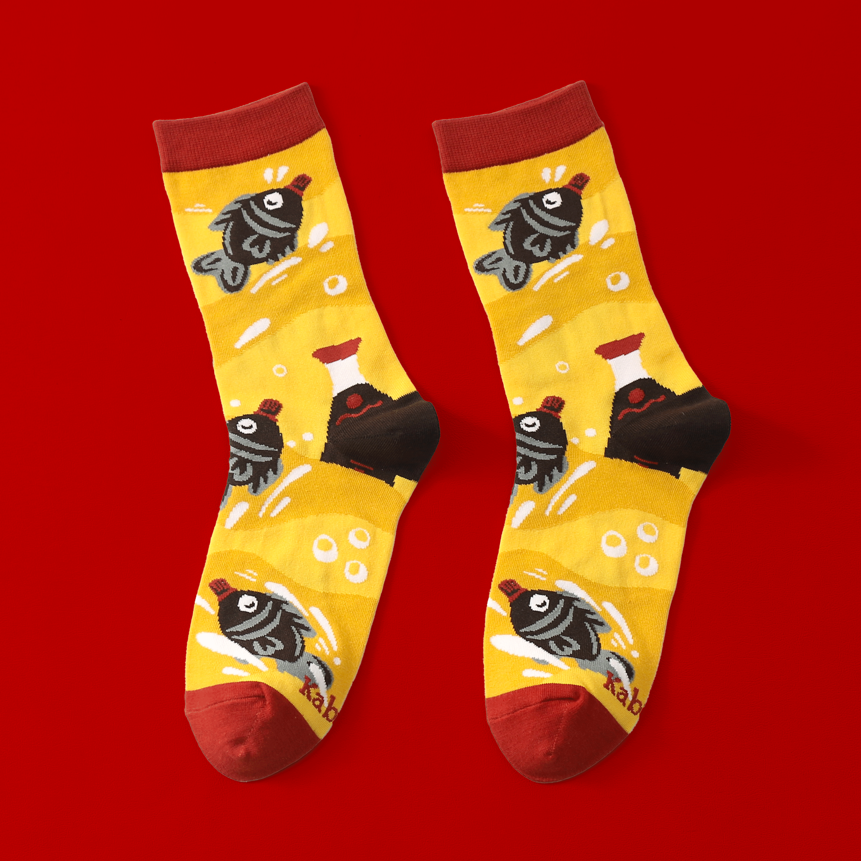 kabujiro-socks-soy-sauce-fish-baumwoll-socken-eu-37-43 image 3