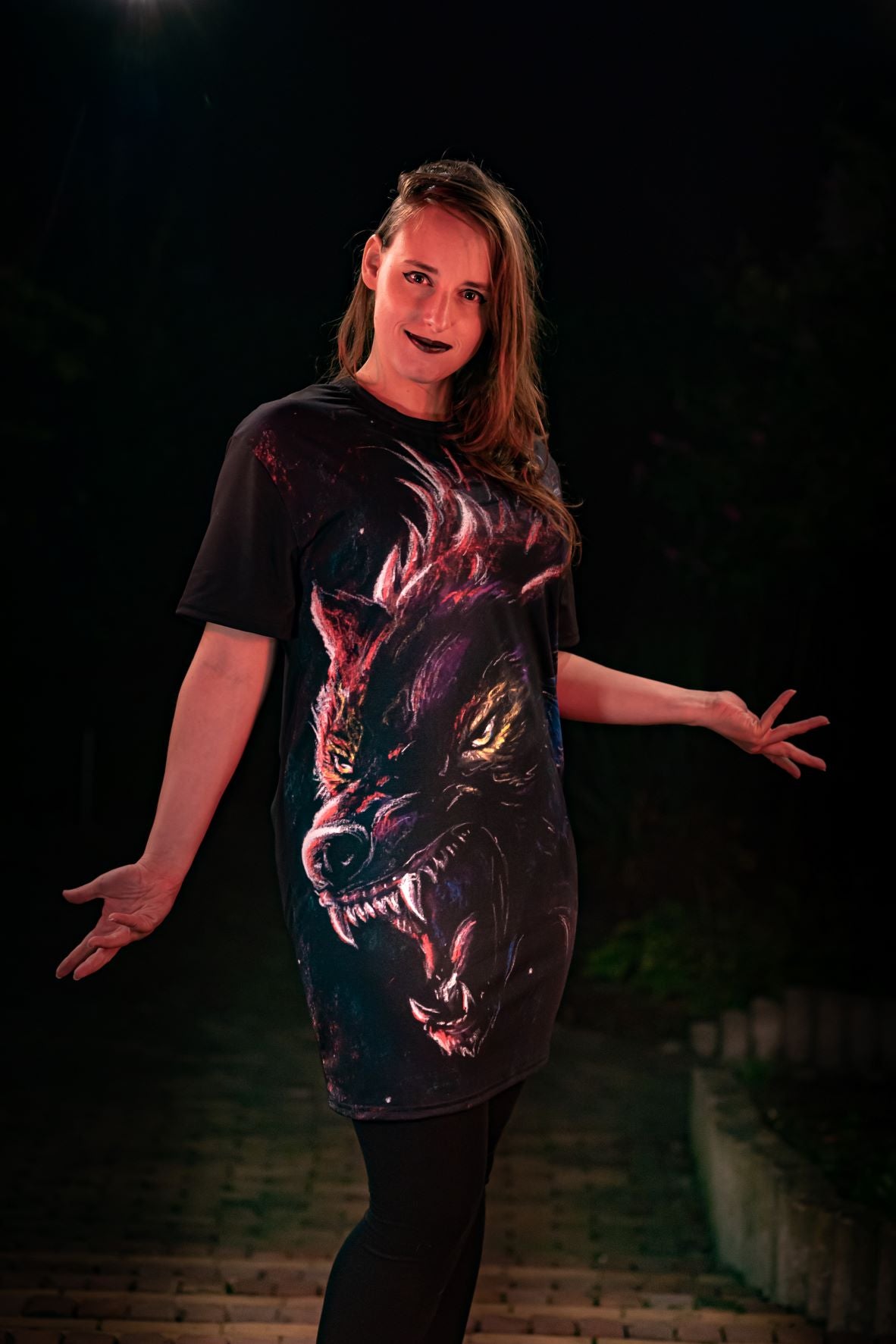 howling-riot-color-wolf-growl-extra-long-t-shirt-gr-m image 3