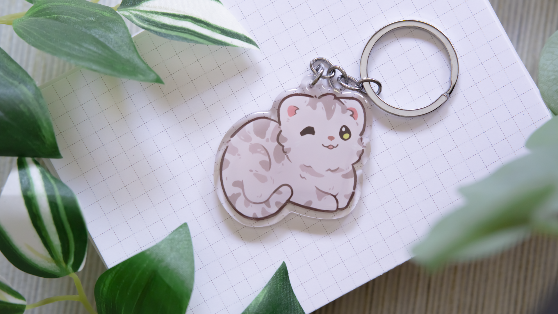 miamouz-keychains-red-tabby-katze-schl-sselanh-nger-acryl image 2