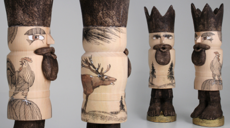 blank-barfu-k-nig-i-rauchfigur-holz-limitiert-unikat image 2