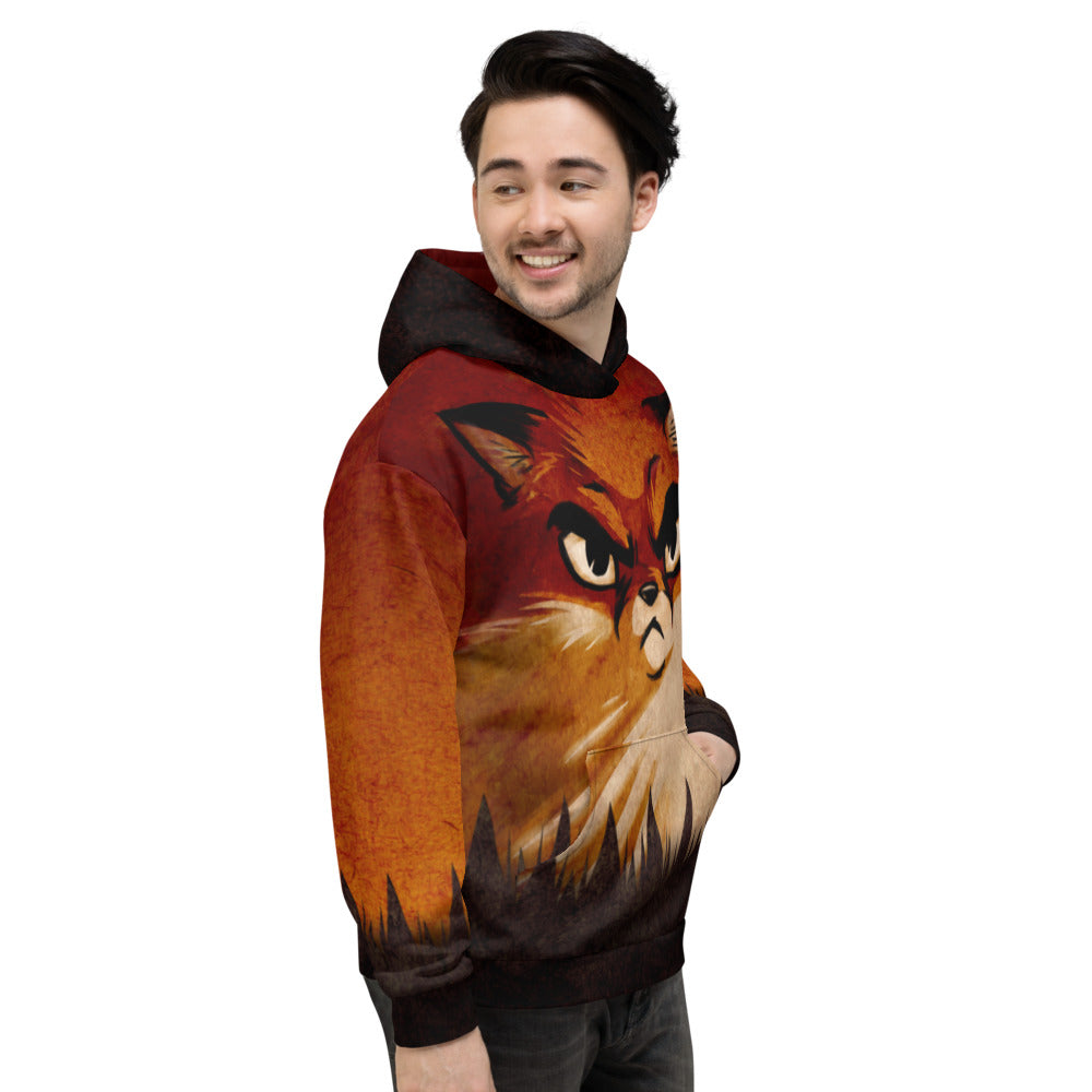 howling-riot-angry-fox-face-hoodie-kapuzenpullover image 3