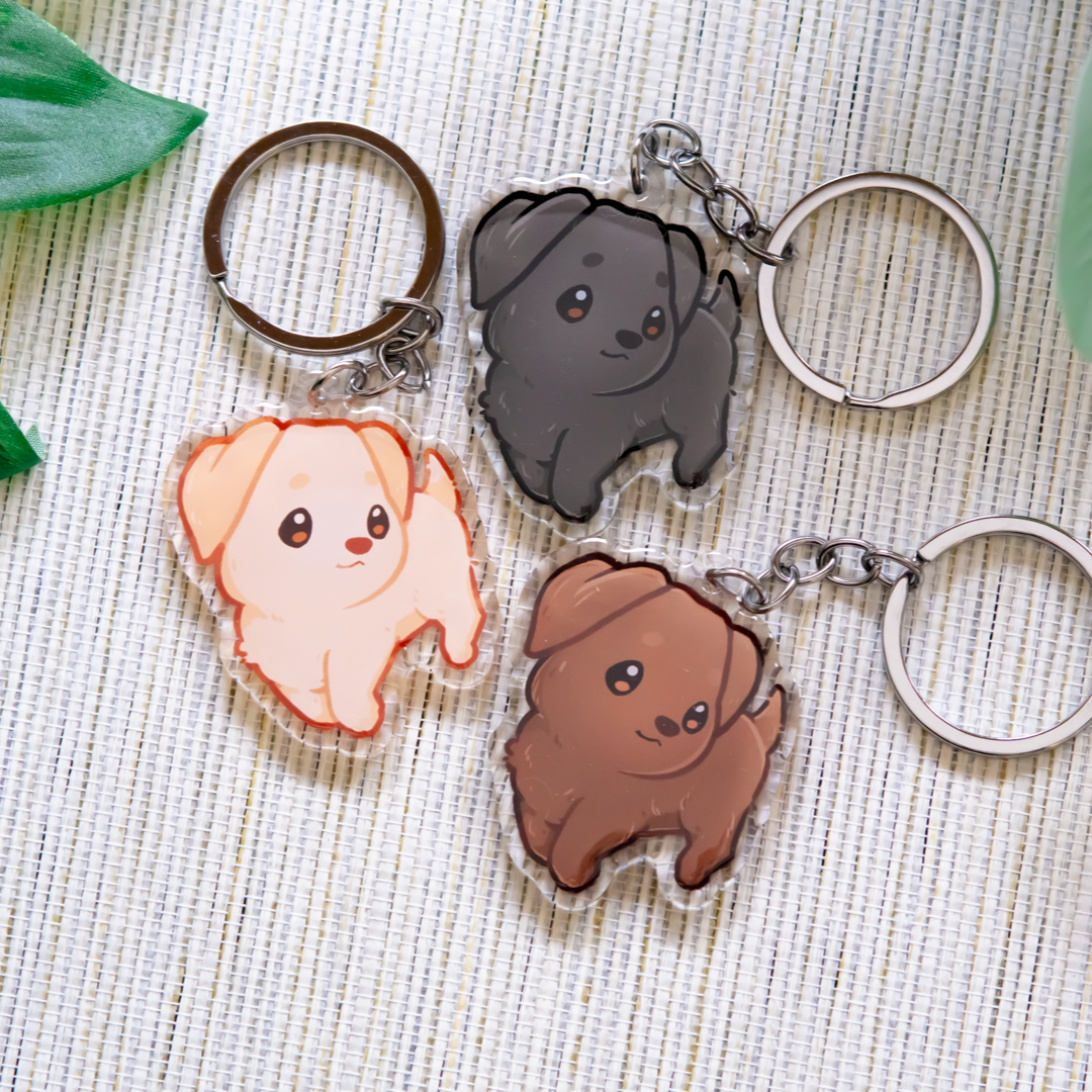 miamouz-labrador-retriever-keychain-acryl-sand-5-cm image 1