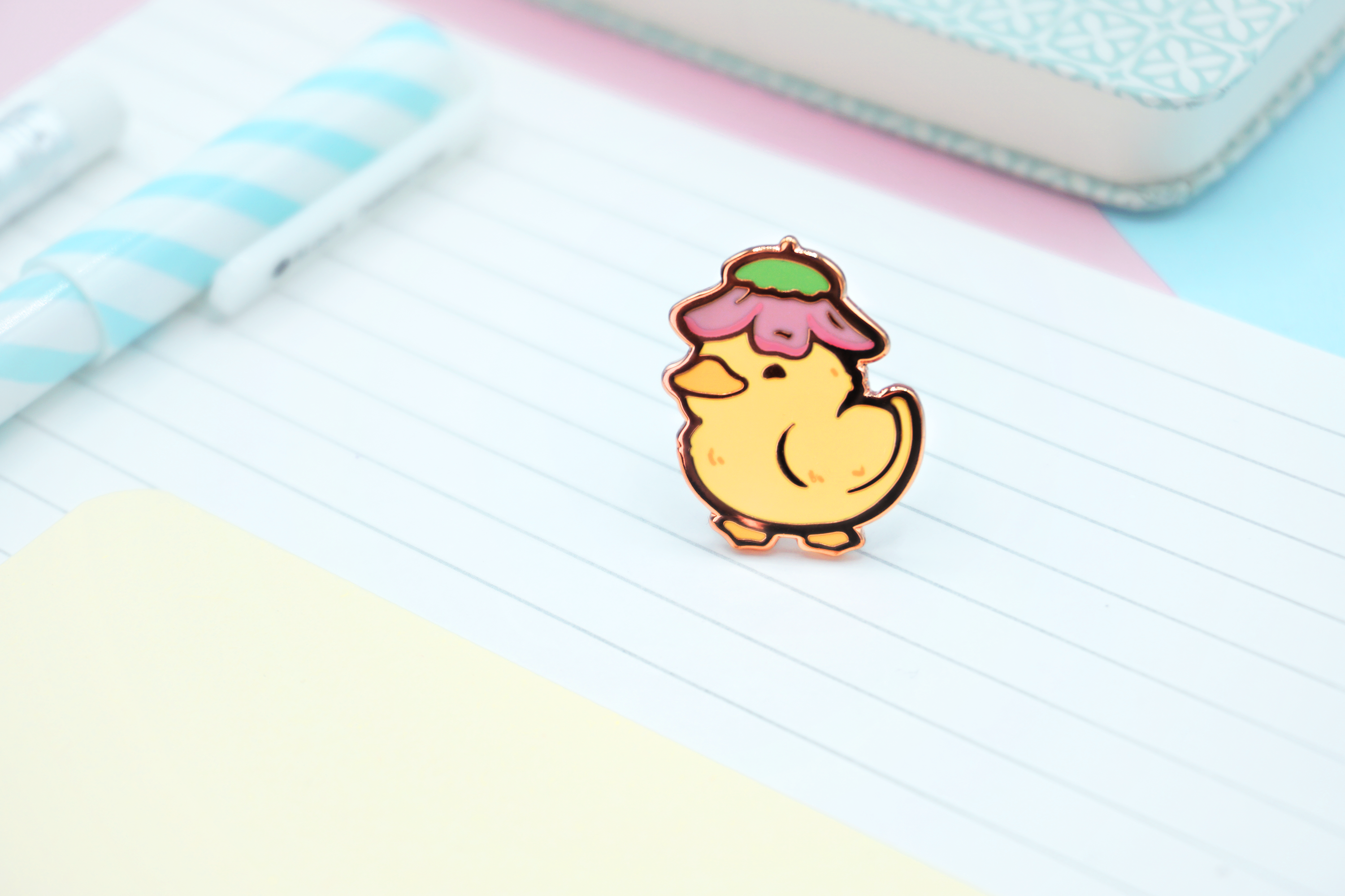 miamouz-enamel-pins-flower-duck-emaille-pin-24x20mm image 2