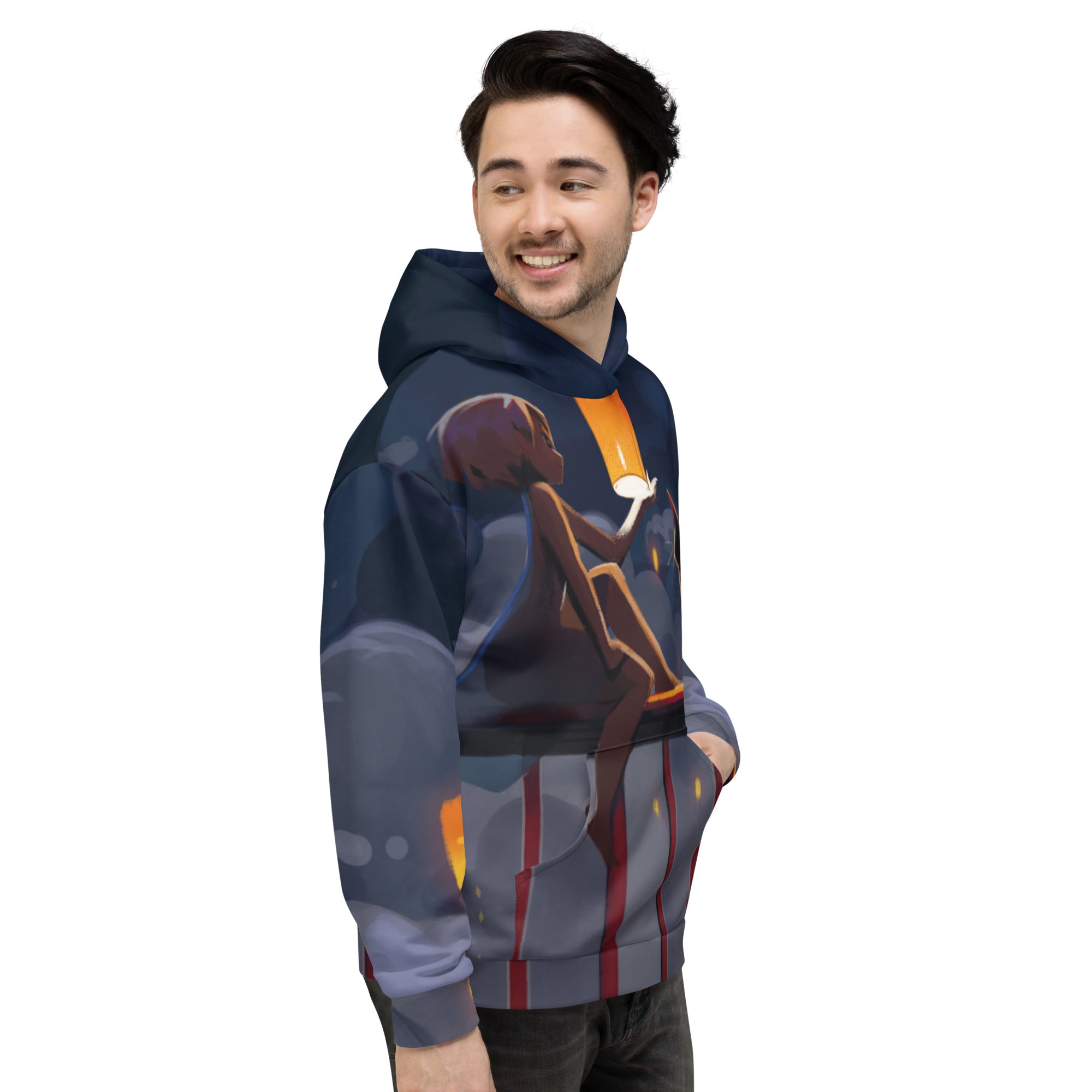 howling-riot-magical-lanterns-unisex-hoodie-gr-m-fleece image 3