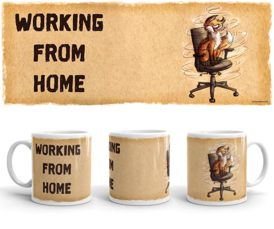 howling-riot-working-from-home-tasse-11oz-homeoffice image 1