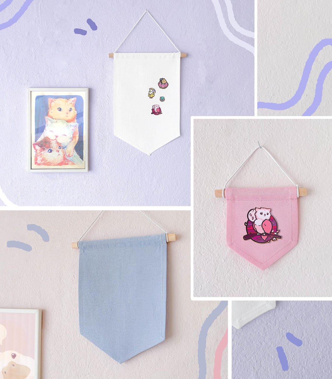 miamouz-pin-banner-fahne-gro-21x30cm-hellrosa-baumwolle image 8