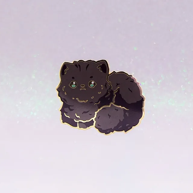 miamouz-perserkatze-emaille-pin-dunkelgrau-39x34-mm image 1