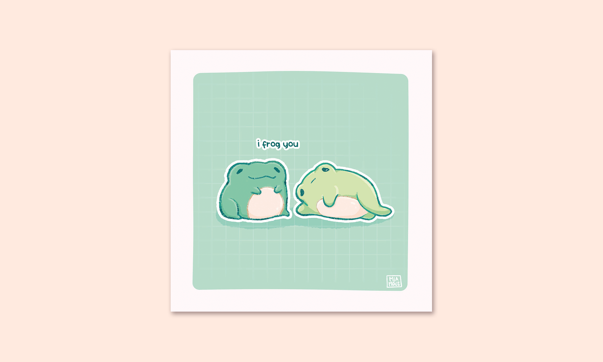 miamouz-i-frog-you-art-print-frosch-pastell-15x15 image 3