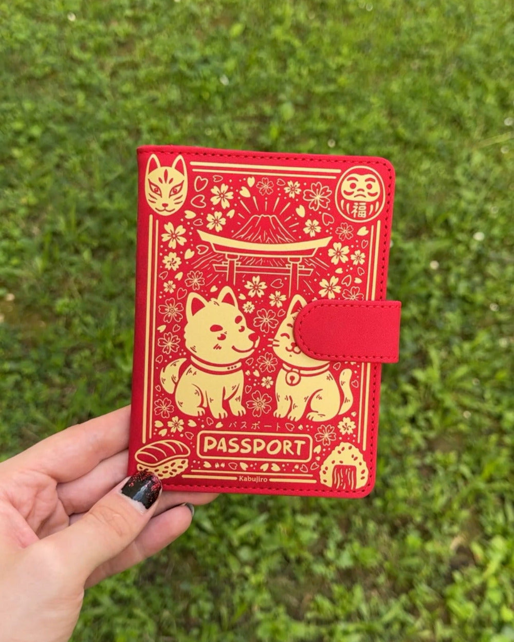 kabujiro-bags-japan-travels-reisepass-h-lle-rot-shiba image 2