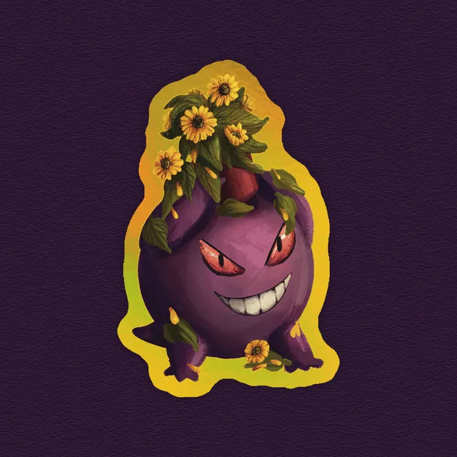 kabujiro-stickers-sunflower-geng-holo-sticker-wetterfest image 1