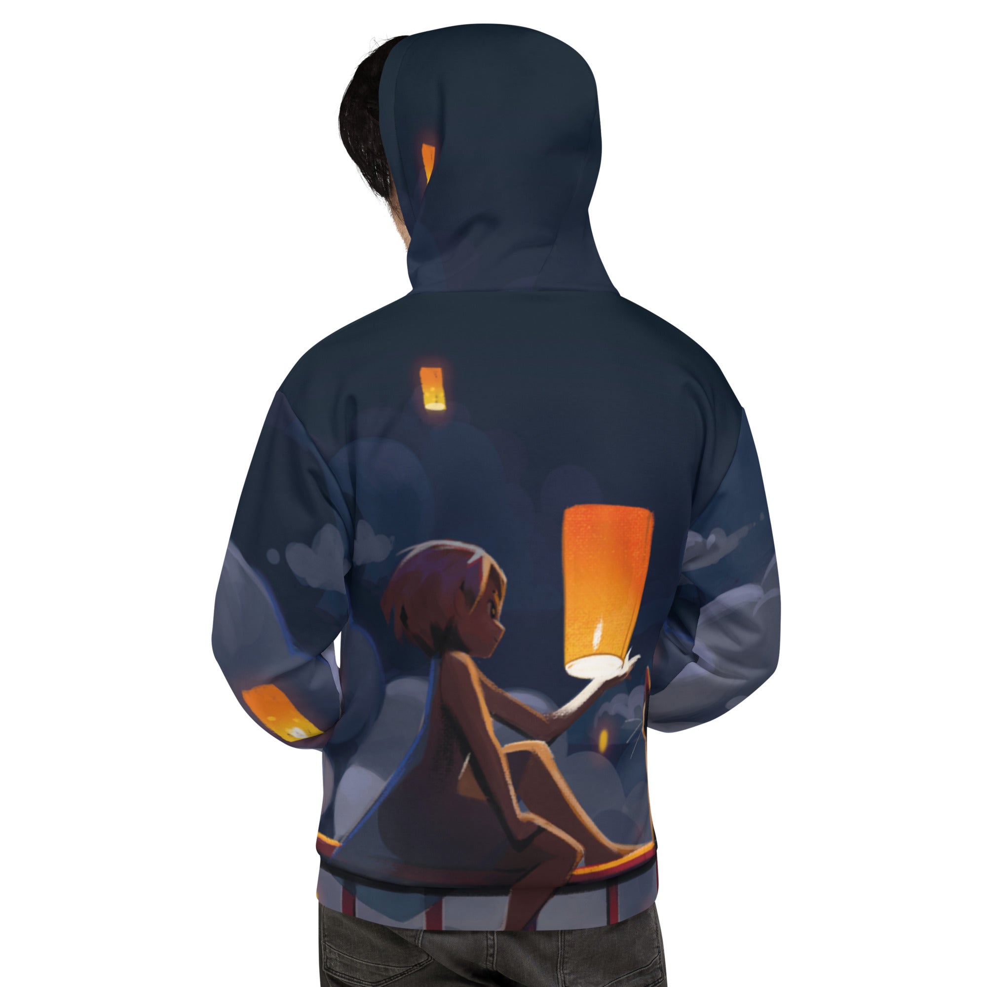 howling-riot-magical-lanterns-unisex-hoodie-gr-m-fleece image 2