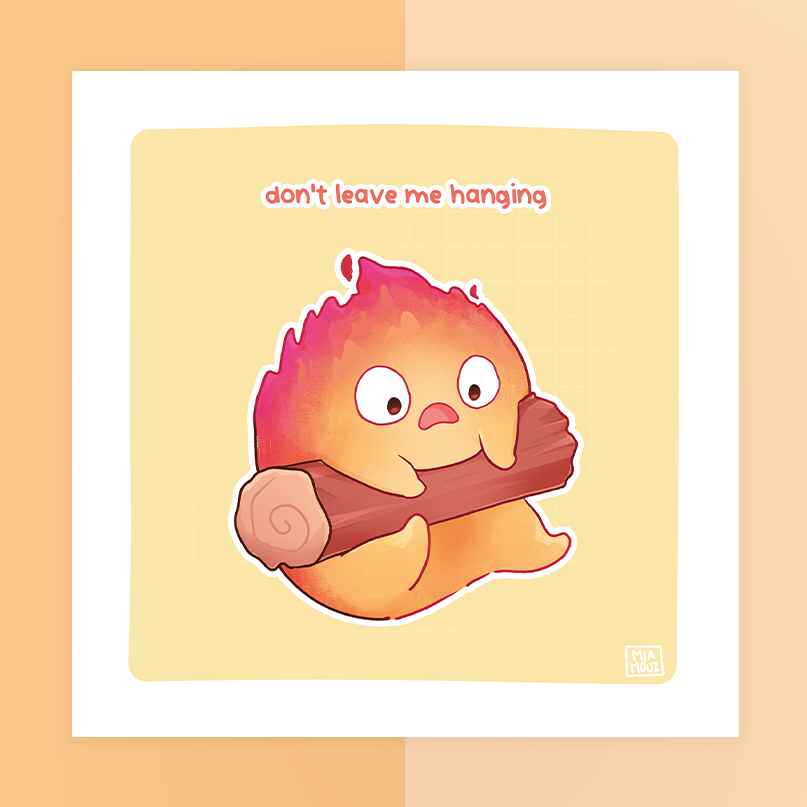 miamouz-prints-don-t-leave-me-hanging-kunstdruck-15x15 image 1