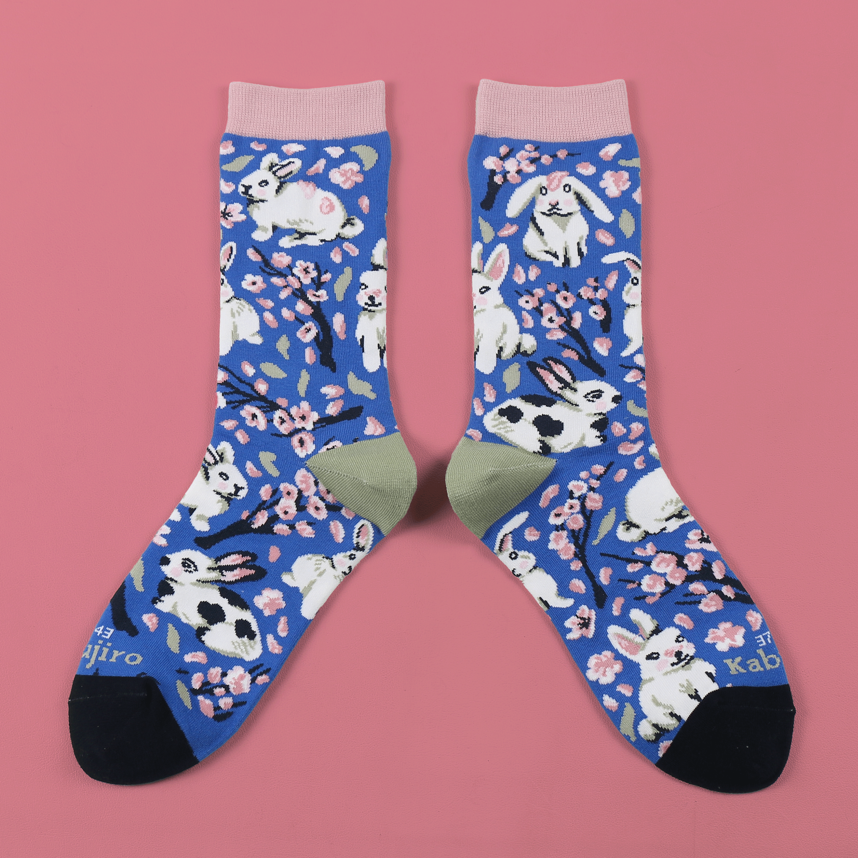 kabujiro-sakura-bunnies-socken-baumwolle-eu-37-43 image 2