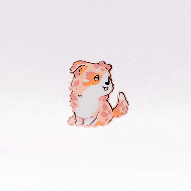 miamouz-enamel-pins-australian-shepherd-emaille-pin-red-merle image 1
