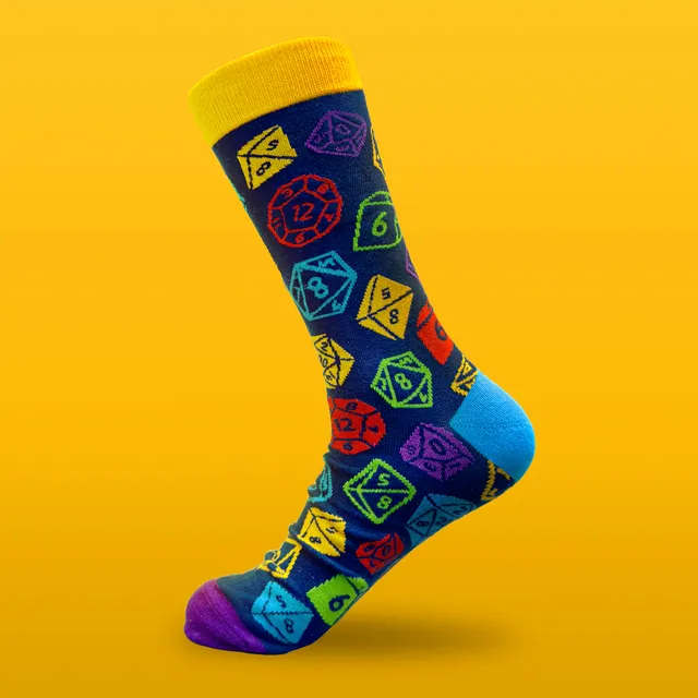 kabujiro-rpg-dice-art-socken-37-43-baumwolle-w-rfel image 1