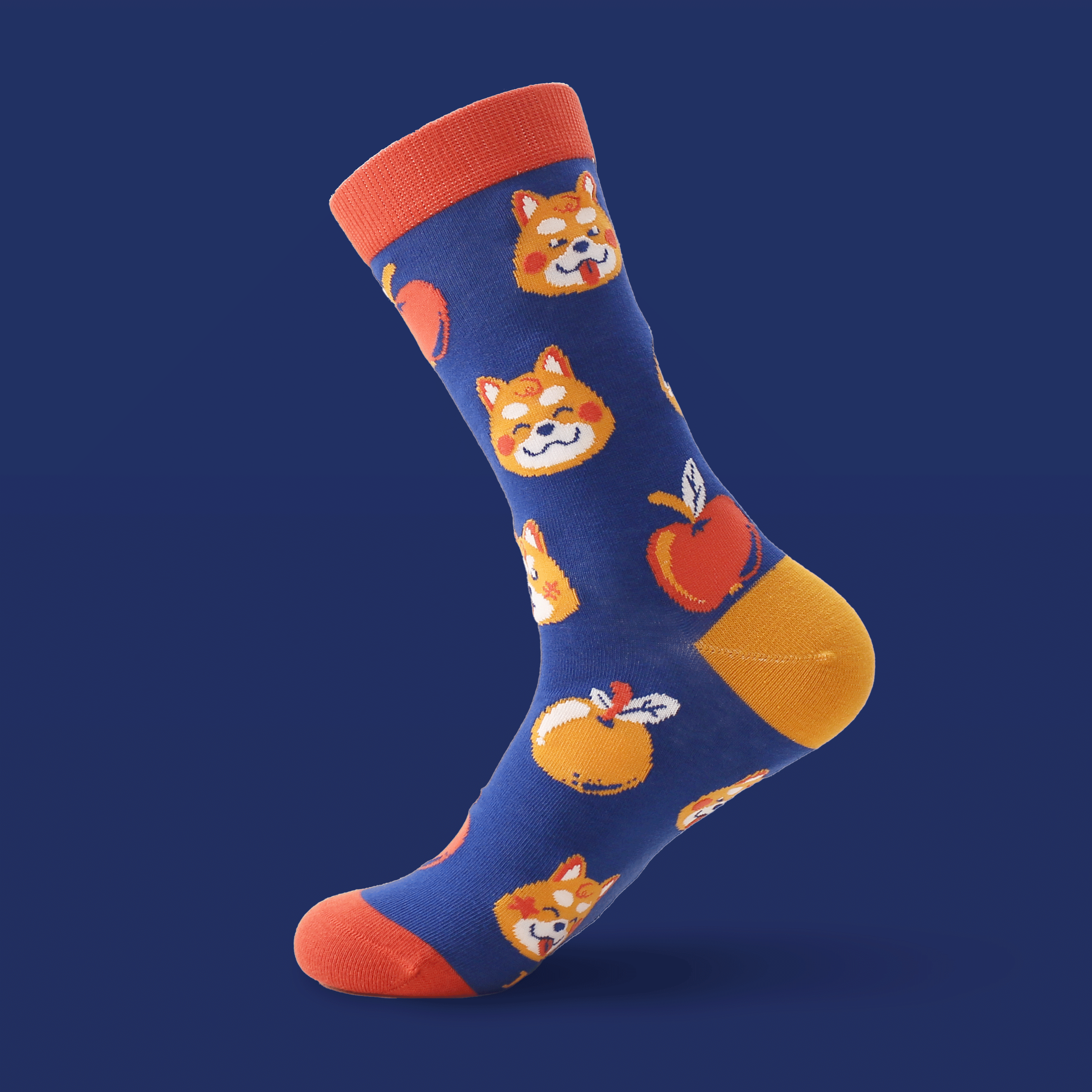 kabujiro-apple-shiba-art-socken-eu-37-43-baumwolle image 3