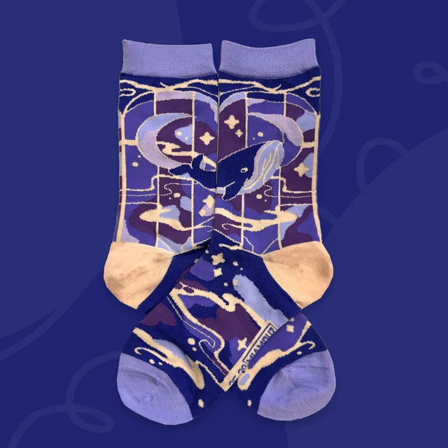 miamouz-celestial-whale-socken-wal-mond-baumwolle-eu-35-39 image 1