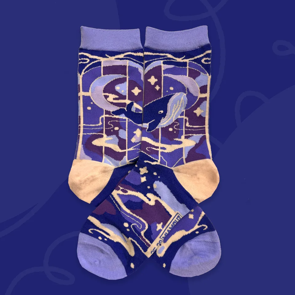 miamouz-celestial-whale-socken-wal-mond-baumwolle-eu-35-39 image 1