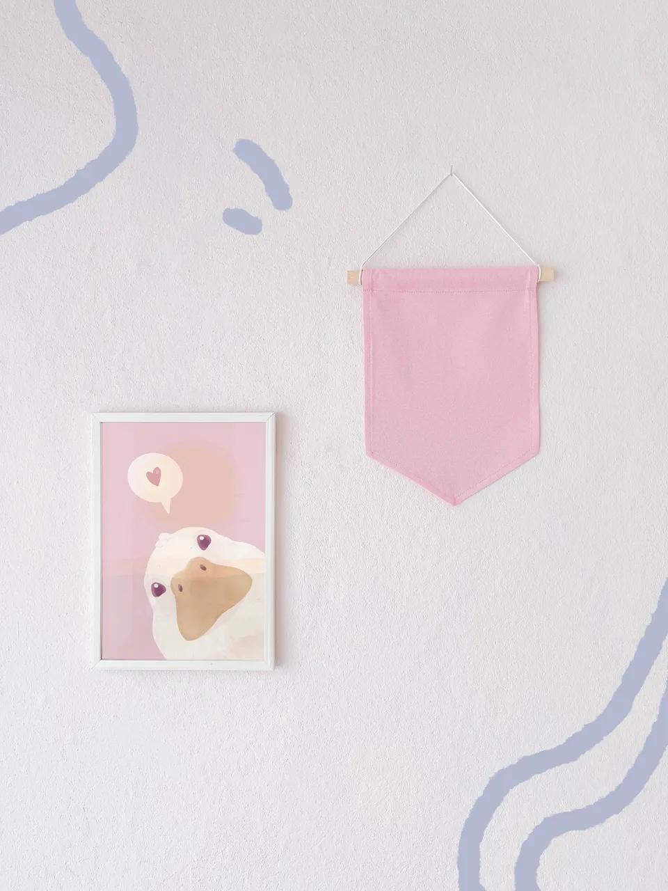 miamouz-pin-banner-fahne-gro-21x30cm-hellrosa-baumwolle image 1