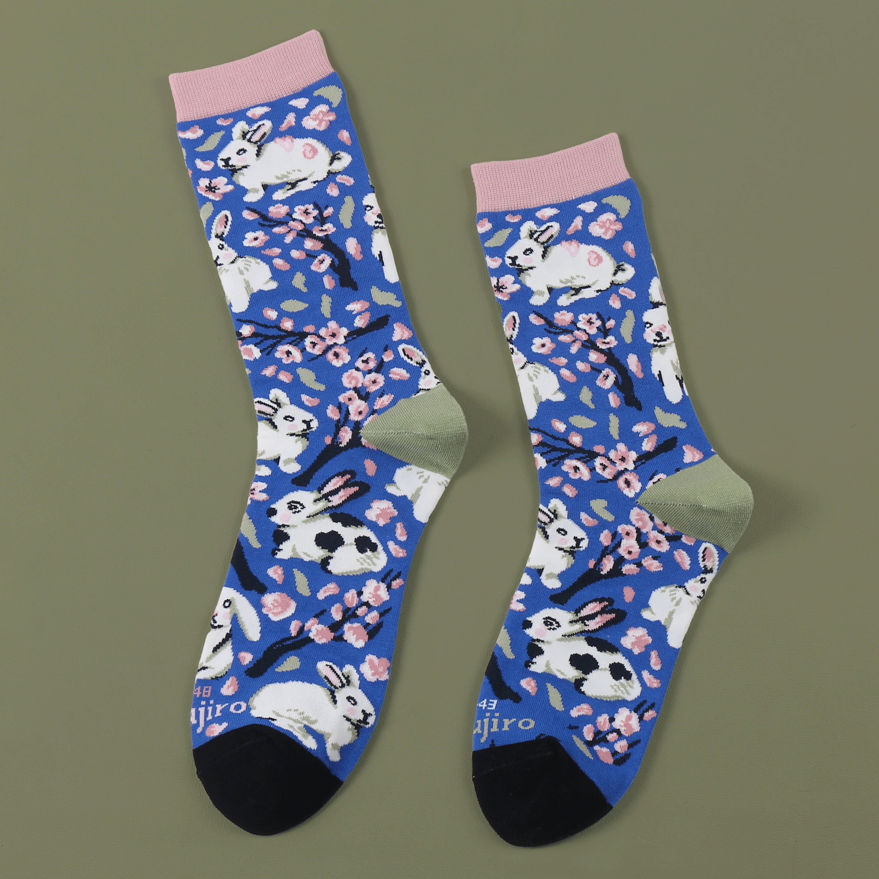 kabujiro-sakura-bunnies-socken-baumwolle-eu-37-43 image 4