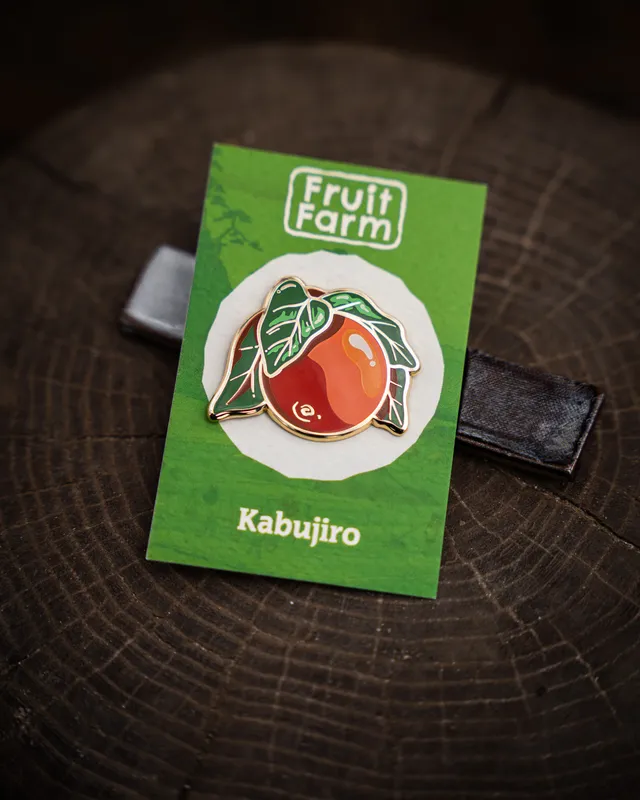 kabujiro-enamel-pins-orange-emaille-pin-fruit-farm-38mm image 1