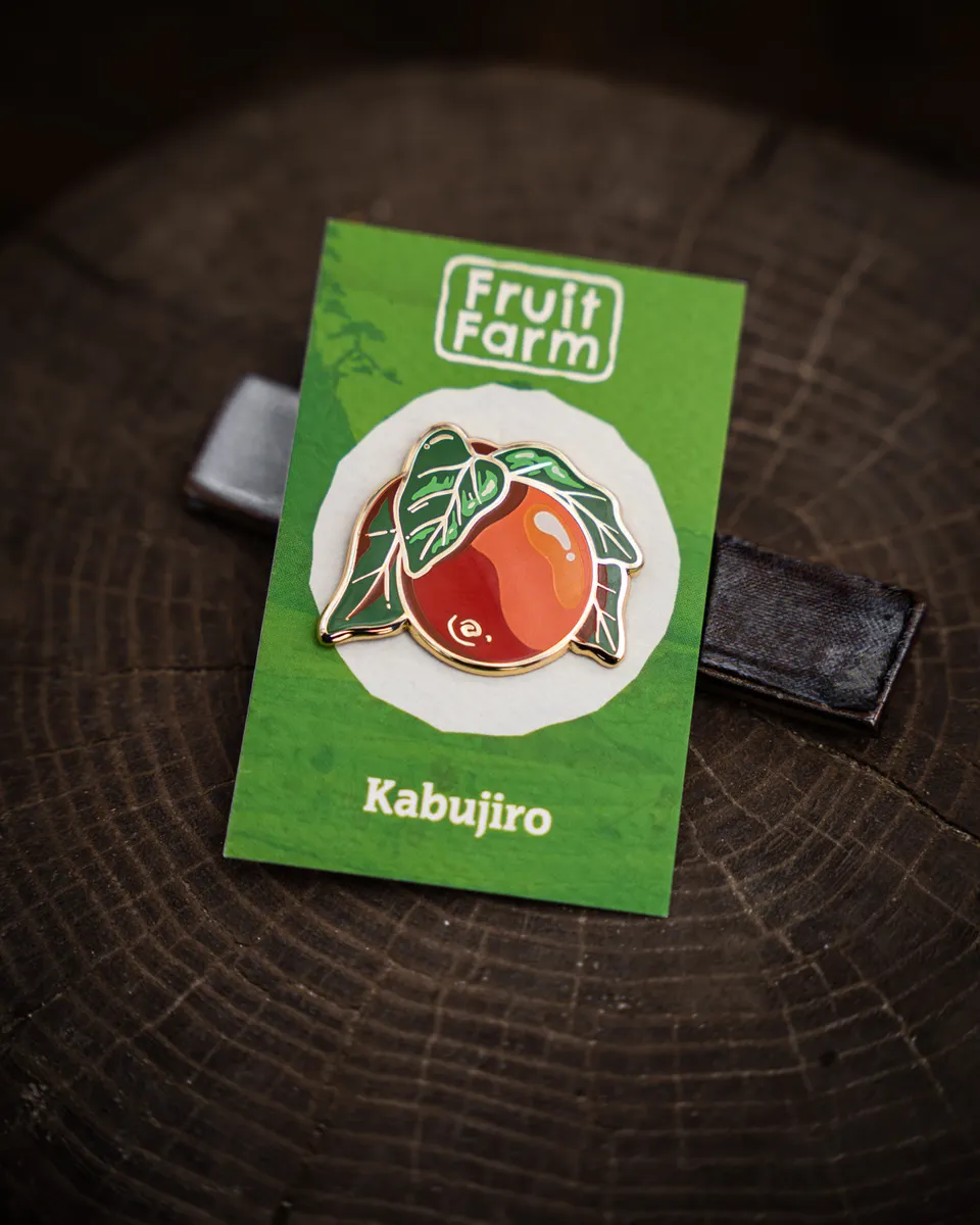 kabujiro-enamel-pins-orange-emaille-pin-fruit-farm-38mm image 1