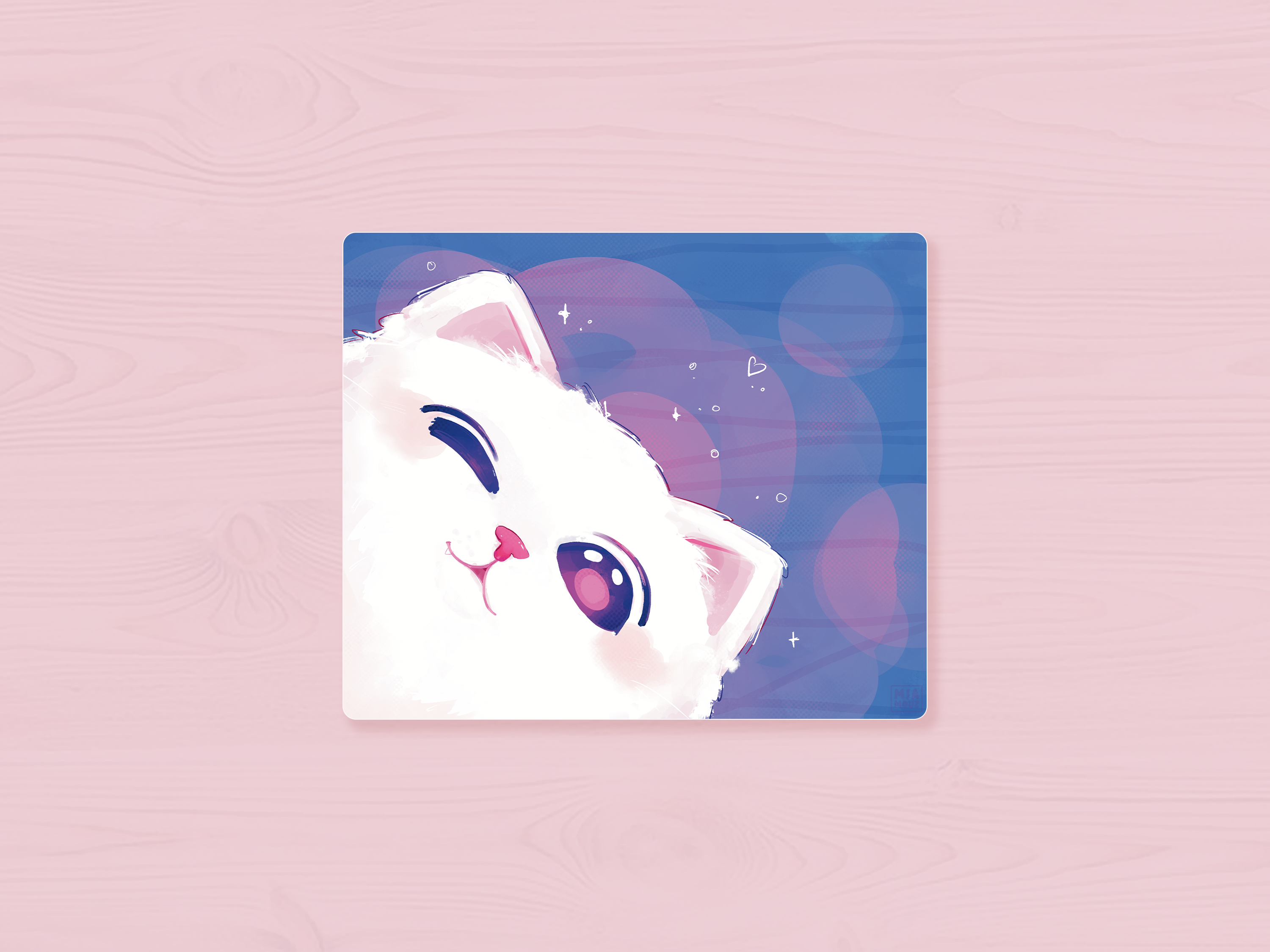 miamouz-mouse-pads-wei-e-katze-mauspad-30x25-kawaii image 2