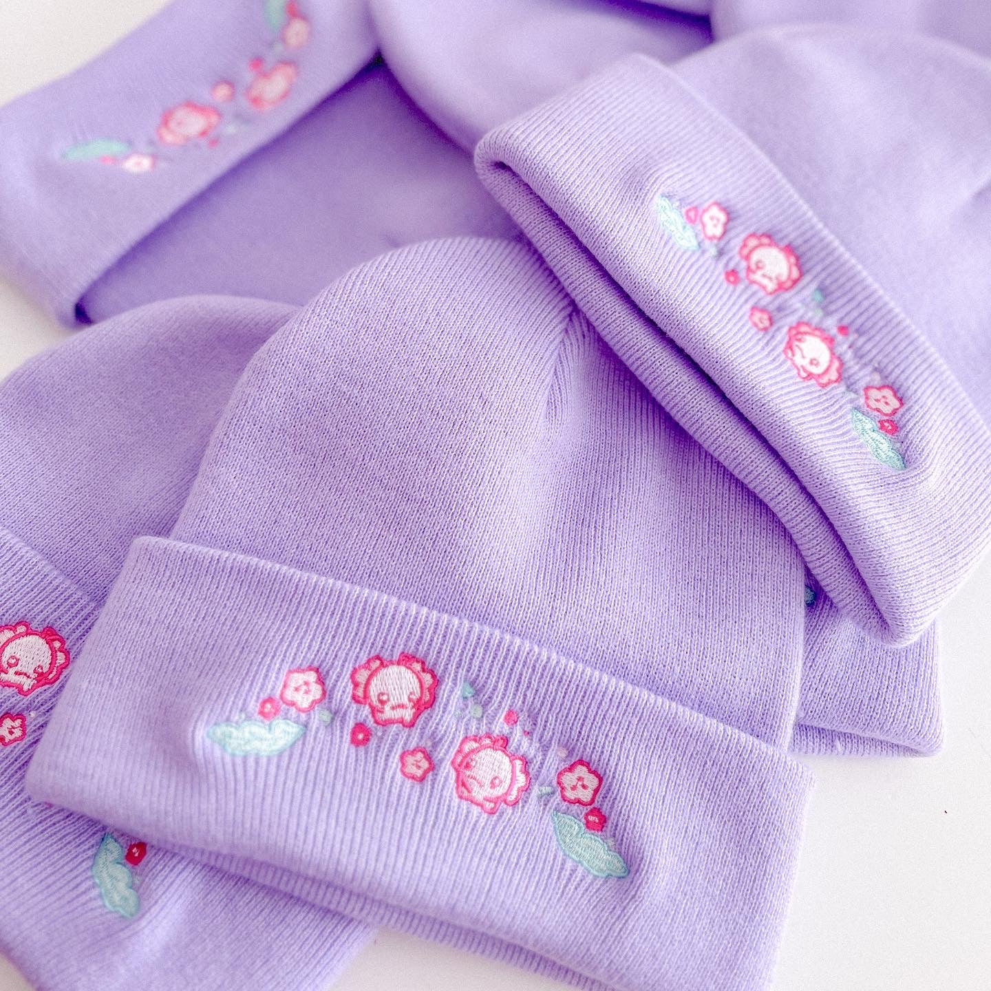 miamouz-beanies-axolotl-winter-beanie-m-tze-lavendel-stick image 2