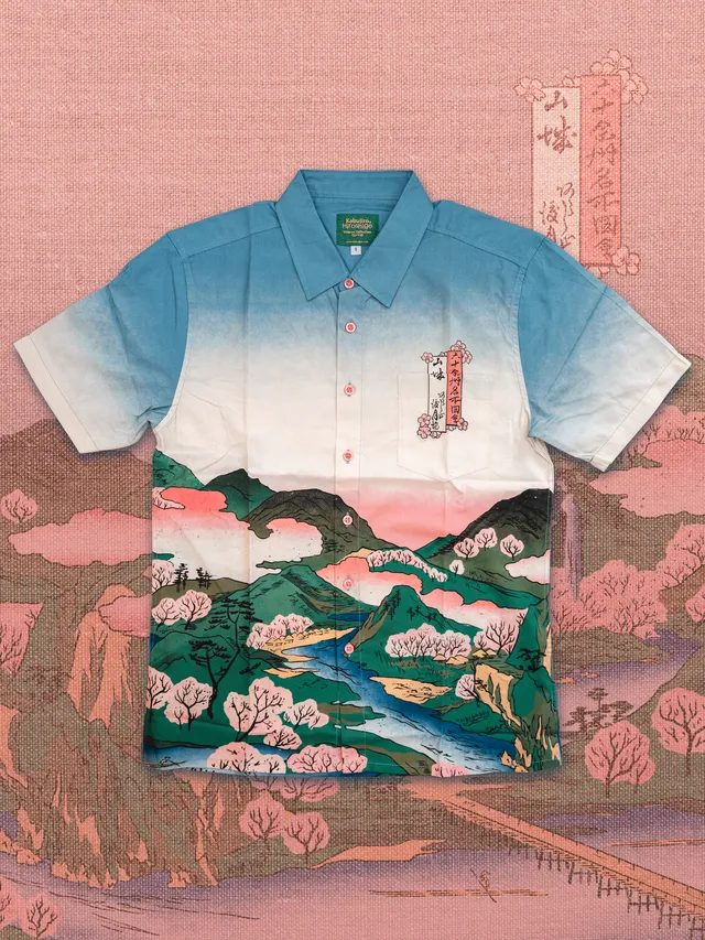 kabujiro-clothing-spring-ukiyo-e-button-up-hemd-unisex-hiroshige image 1
