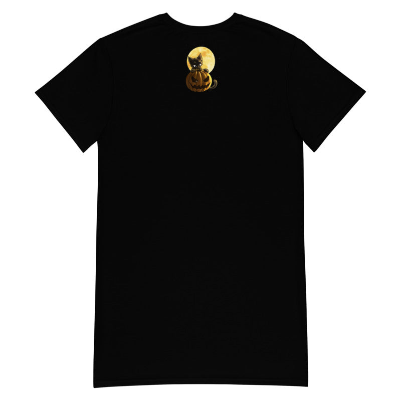 howling-riot-halloween-pumpin-cat-t-shirt-extra-lang image 2